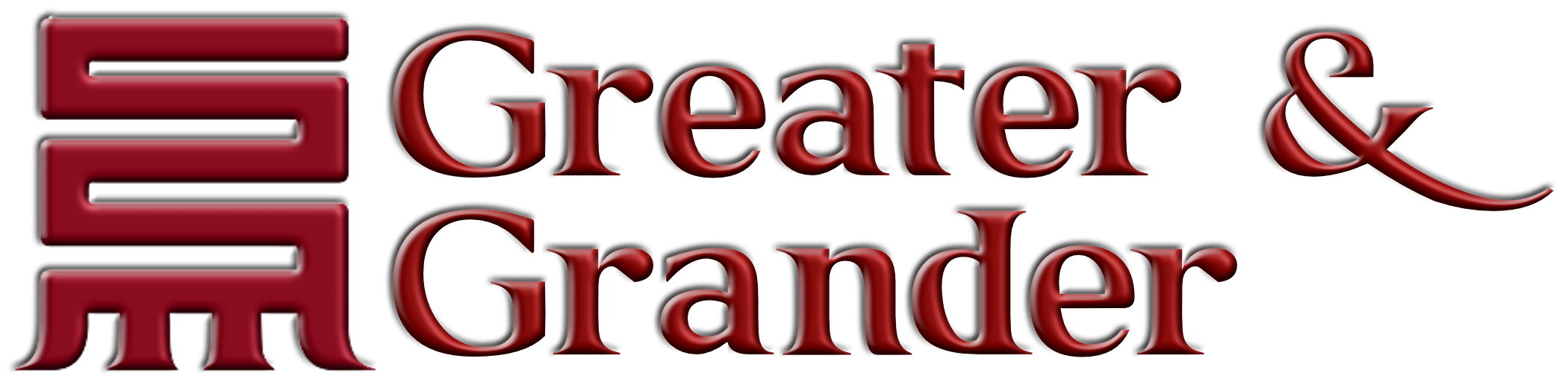 Greater and Grander Logo Stacked words